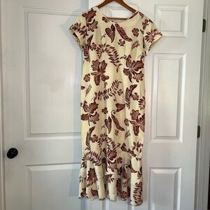 Vintage Iolani Hawaiian Tropical Dress Floral